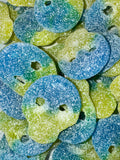 Swedish Sour Skulls Blue Yellow