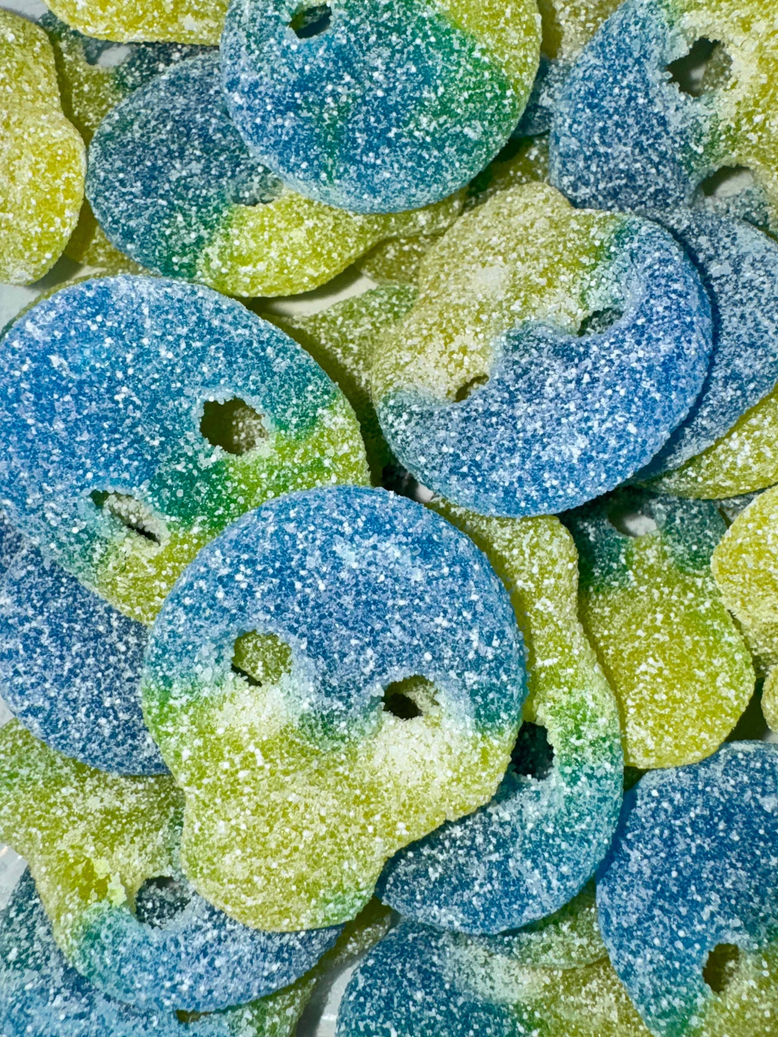 Swedish Sour Skulls Blue Yellow