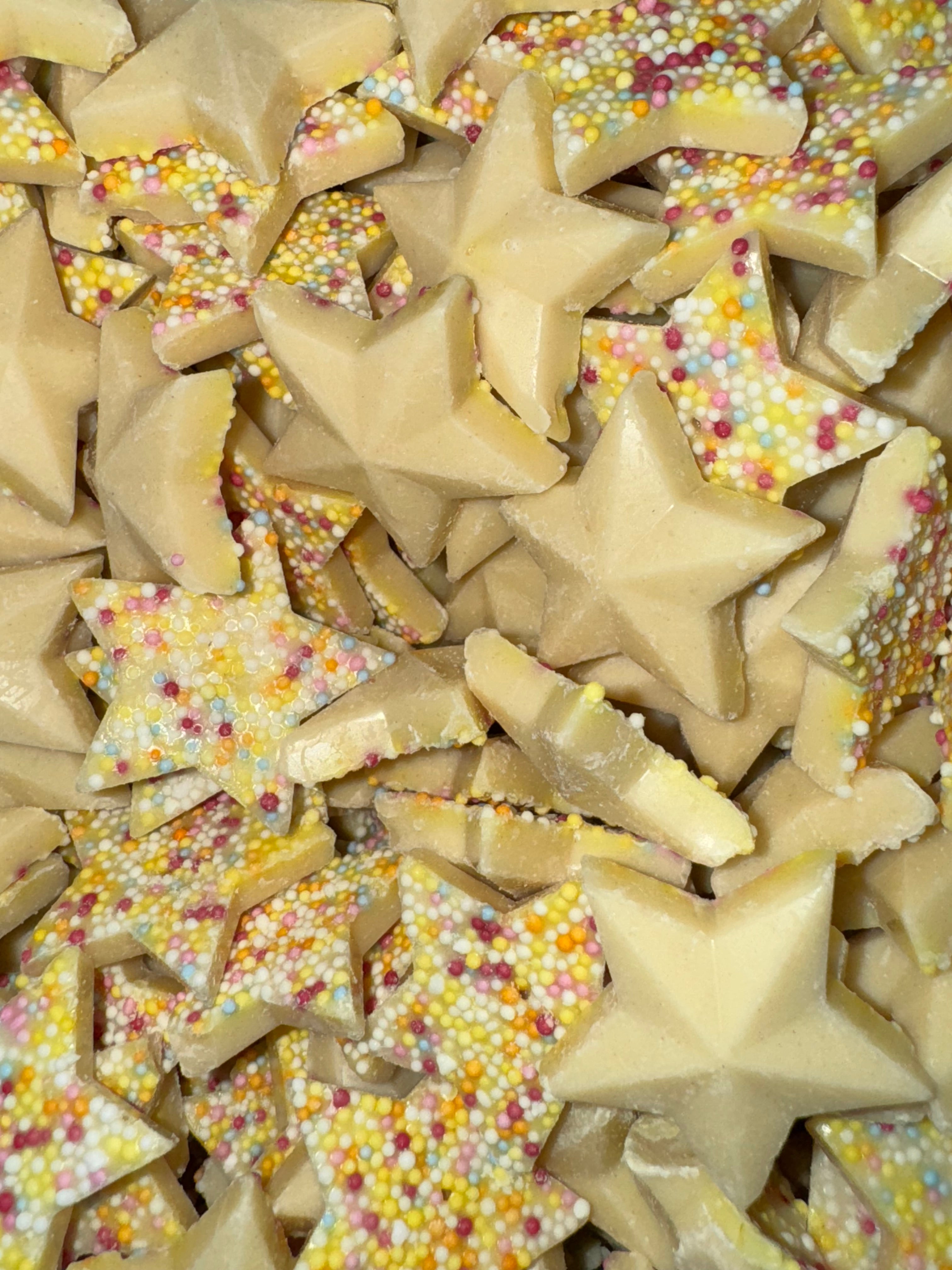 White Chocolate Sprinkle Stars